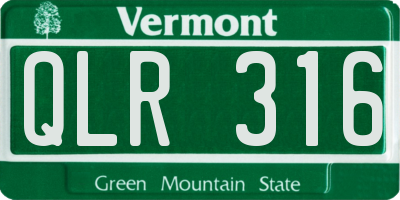 VT license plate QLR316