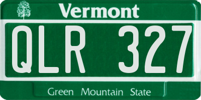 VT license plate QLR327