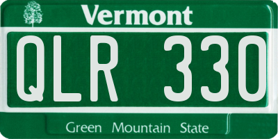 VT license plate QLR330