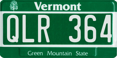 VT license plate QLR364