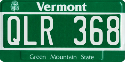 VT license plate QLR368
