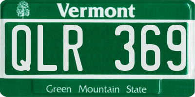 VT license plate QLR369