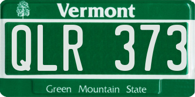 VT license plate QLR373