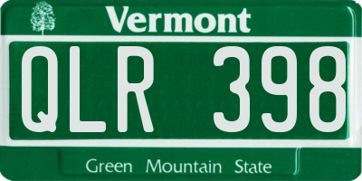 VT license plate QLR398