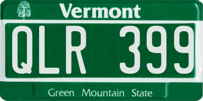 VT license plate QLR399