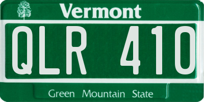 VT license plate QLR410
