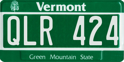 VT license plate QLR424