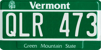 VT license plate QLR473