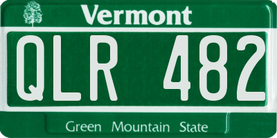 VT license plate QLR482