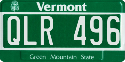 VT license plate QLR496