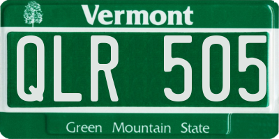 VT license plate QLR505