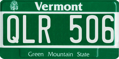 VT license plate QLR506