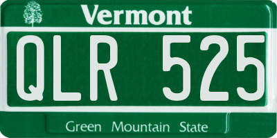 VT license plate QLR525