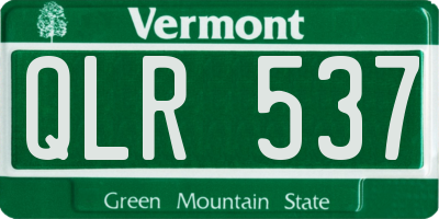 VT license plate QLR537