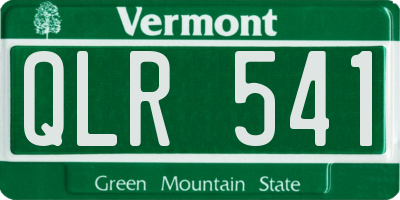 VT license plate QLR541
