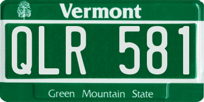 VT license plate QLR581