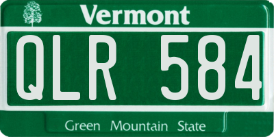 VT license plate QLR584
