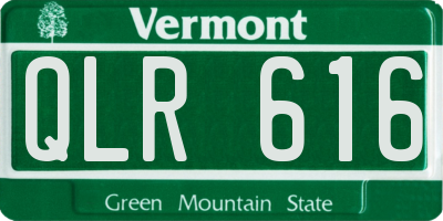 VT license plate QLR616