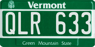 VT license plate QLR633