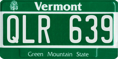 VT license plate QLR639