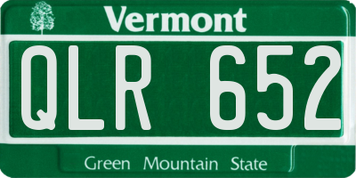 VT license plate QLR652