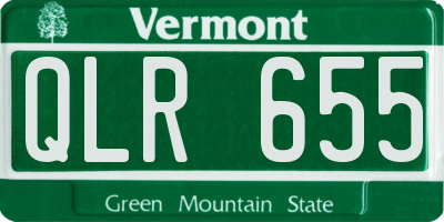 VT license plate QLR655
