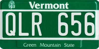 VT license plate QLR656