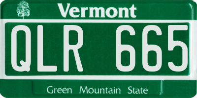 VT license plate QLR665