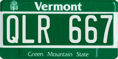 VT license plate QLR667
