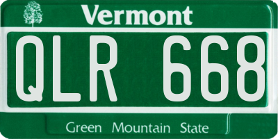 VT license plate QLR668