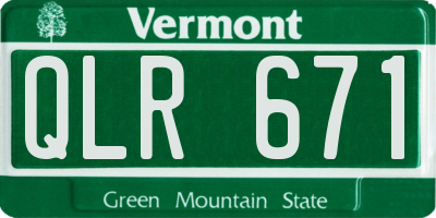 VT license plate QLR671