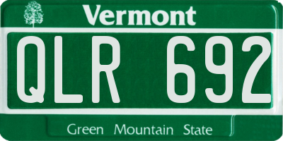 VT license plate QLR692