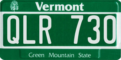 VT license plate QLR730