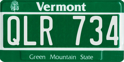 VT license plate QLR734