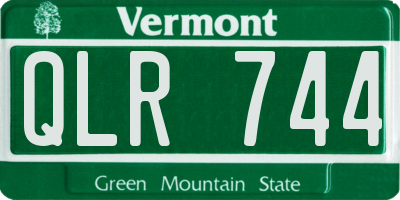 VT license plate QLR744