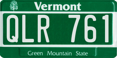 VT license plate QLR761