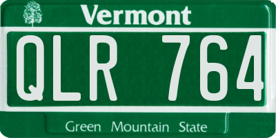 VT license plate QLR764