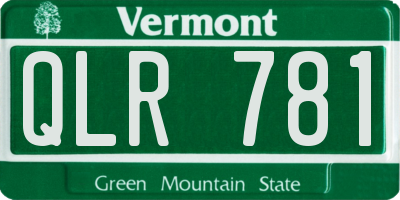 VT license plate QLR781