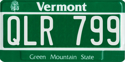 VT license plate QLR799