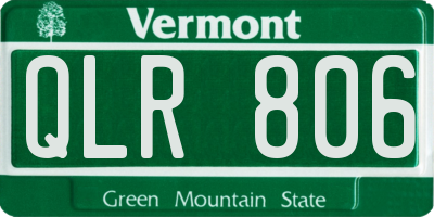 VT license plate QLR806