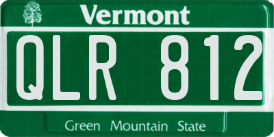 VT license plate QLR812