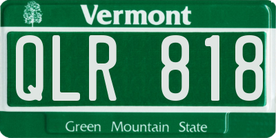 VT license plate QLR818