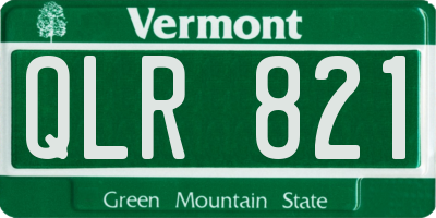 VT license plate QLR821