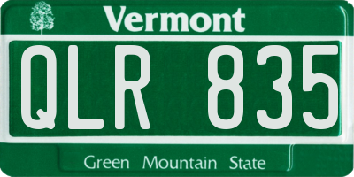 VT license plate QLR835