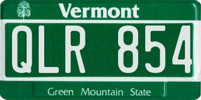VT license plate QLR854