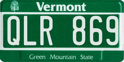 VT license plate QLR869