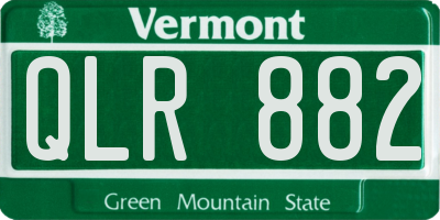 VT license plate QLR882