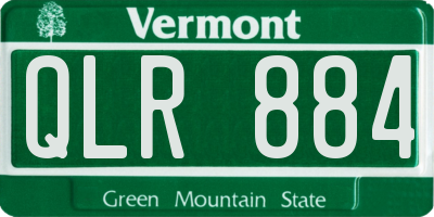 VT license plate QLR884