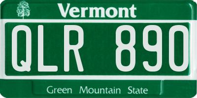 VT license plate QLR890