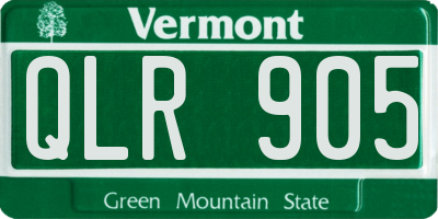 VT license plate QLR905